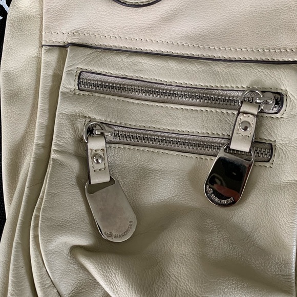 B. Makowski Cream Leather Bag - Picture 3 of 13